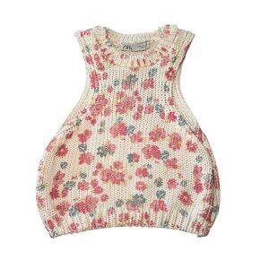 Zara Floral Knit Tank Top 💞